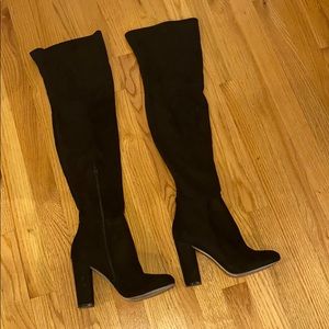 Faux Suede Over-the-Knee Boots